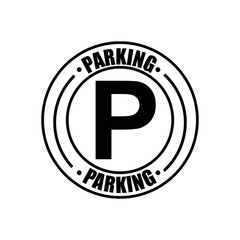 parking zone signal icon vector illustration design