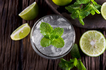 Glass filled with fresh made Lime Juice.
