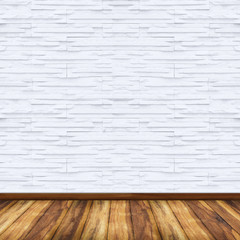 Old interior with white brick wall