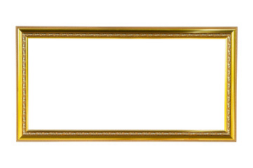 Classic wooden frame isolated on white