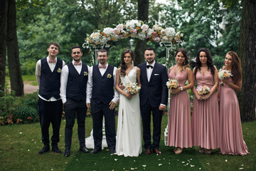 Nice photo of the best friends with the married couple