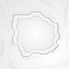 Fototapeta na wymiar Grey technology abstract background with circuit board