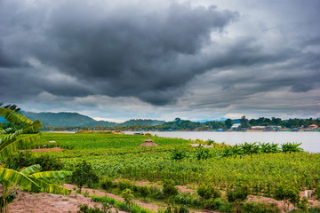 View of The Mae khong river in Chiangsaen, Chiangrai in Thailand