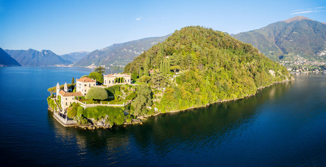Villa del Balbianello (1787) - Lavedo - Lenno - Lago di Como (IT) - Vista Aerea panoramica