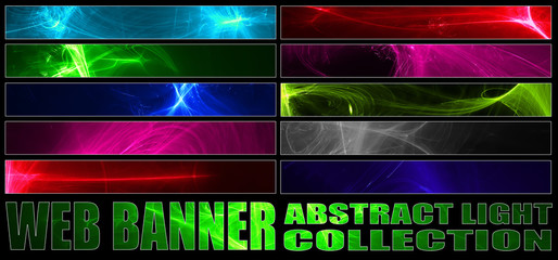set 8. full web banner abstract light collection.