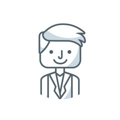 man person avatar flat icon vector illustration design