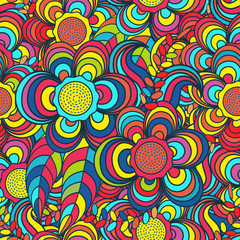 Vector,  pattern.   background,      multicolor  , seamless pattern,  leaves; flowers