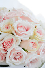 Obraz na płótnie Canvas Wedding bouquet of colorful roses