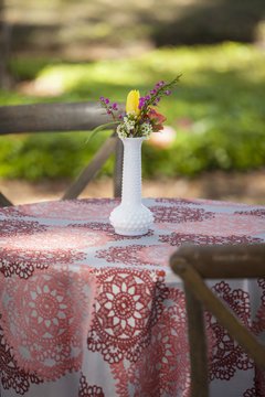 simple table for outdoor picnic