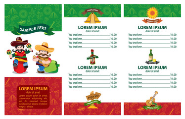 Mexican menu