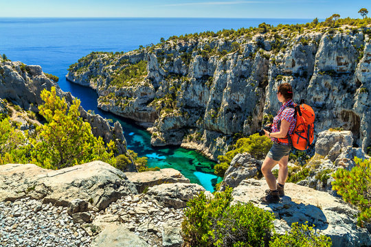 Famous Calanques D'En Vau in Cassis near Marseille,France