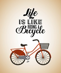 bicycle vehicle retro icon vector illustration design