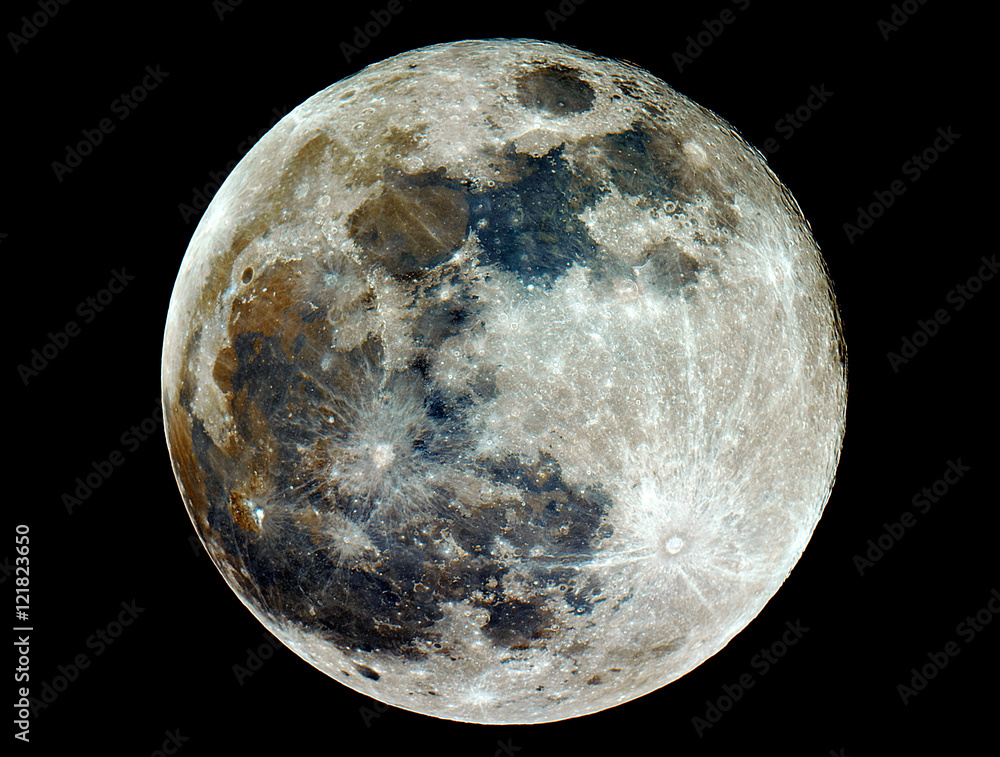 Wall mural in this photo you can see mineral moon in full phase. taken by my telescope and cared by me in post 