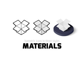 Fototapeta premium Materials icon in different style