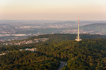 Fototapeta premium View to Stuttgart city in Germany - beautiful landscape in the summer