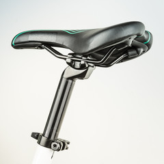 Leather bicycle saddle