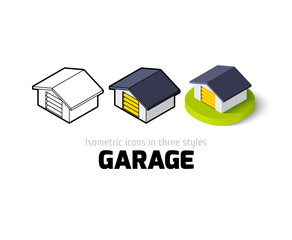 Garage icon in different style