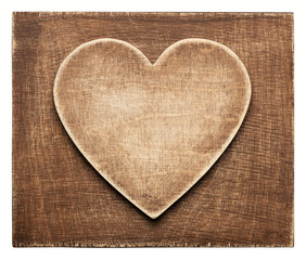 Wooden heart shape background