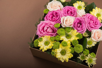 Gift box with flowers