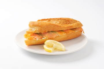 Smoked salmon sandwich