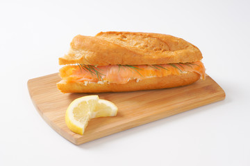 Smoked salmon sandwich