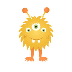 Funny cartoon monster illustration. Eps10 vector.