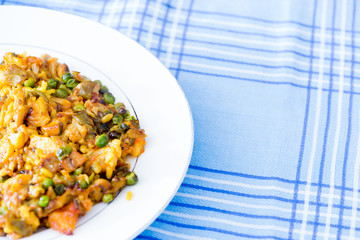 cod rice and vegetables