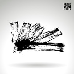 Brushstroke and texture. Vector design. Underline and border.