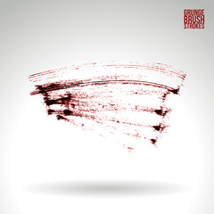 Brushstroke and texture. Vector design. Underline and border.