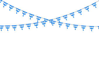 Bavarian bunting festoon from Germany with diamond pattern.