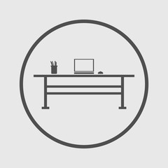 Fototapeta premium desk vector icon
