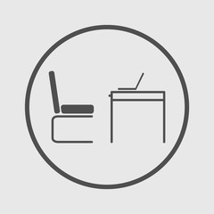 Workplace icon vector