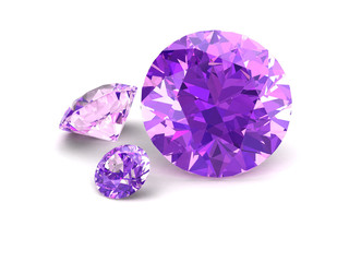 Shiny white amethyst illustration (high resolution 3D image) 3D