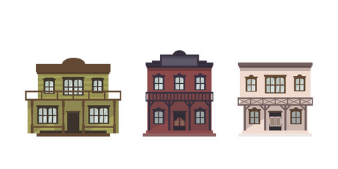 Fototapeta premium Vector western buildings