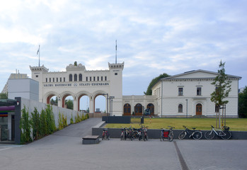 Historical Portal of the Bavarian Saxonian Rail Station in Leipzig