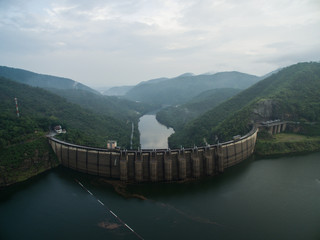 The Bhumibol Dam is a concrete arch dam on the Ping River, a tributary of the Chao Phraya River, in Amphoe Sam Ngao district of Tak Province, Thailand