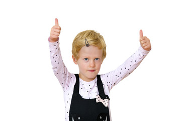Child signaled by show of hands its assent
