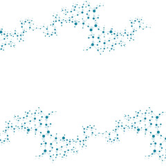 Structure molecule and communication Dna, atom, neurons. Science concept for your design. Connected lines with dots. Medical, technology, chemistry, science background. Vector illustration.