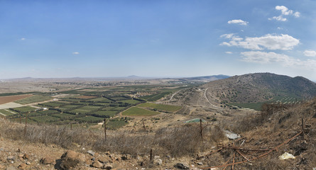 views on the Syrian border with Bental mountain