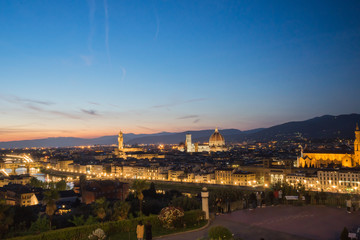 Fototapeta na wymiar View of Piazzale Michelangelo is a square with a panoramic locat