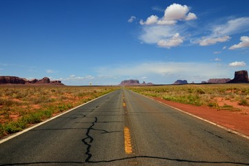 Fototapeta na wymiar Monument Valley's Road