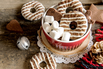 Christmas cookies and marshmallow