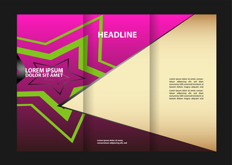 Fototapeta premium Tri-fold brochure template design 