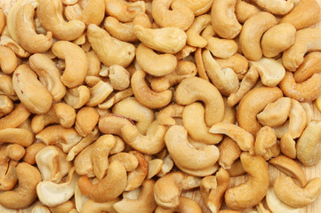 Closeup of cashew nuts