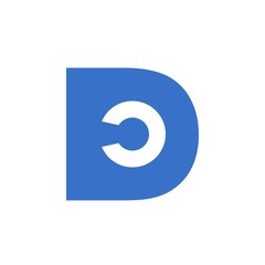 D letter initial logo design