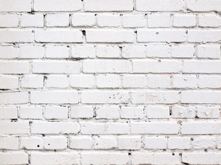 White brick wall texture or background