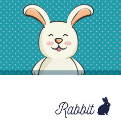 cute rabbit animal. bunny cartoon. colorful design. vector illustration