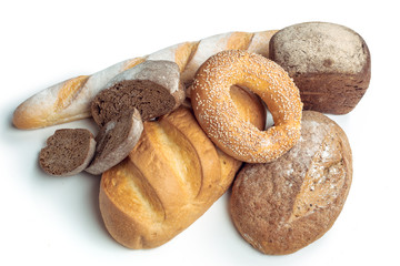  bread isolated on white