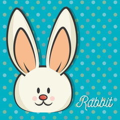 cute rabbit animal. bunny cartoon. colorful design. vector illustration