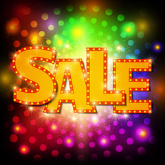 Sale background with shining effect